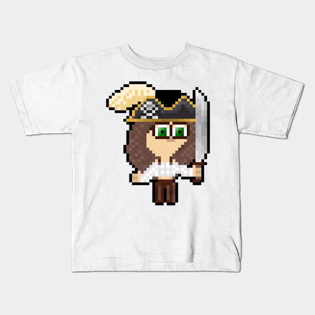 captain tataa Kids T-Shirt by animaperio pixel retro